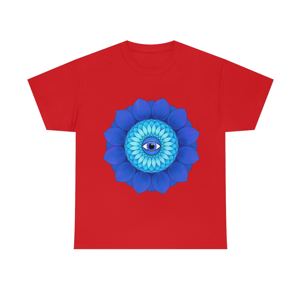Mystic Blue Flower Cotton Shirt