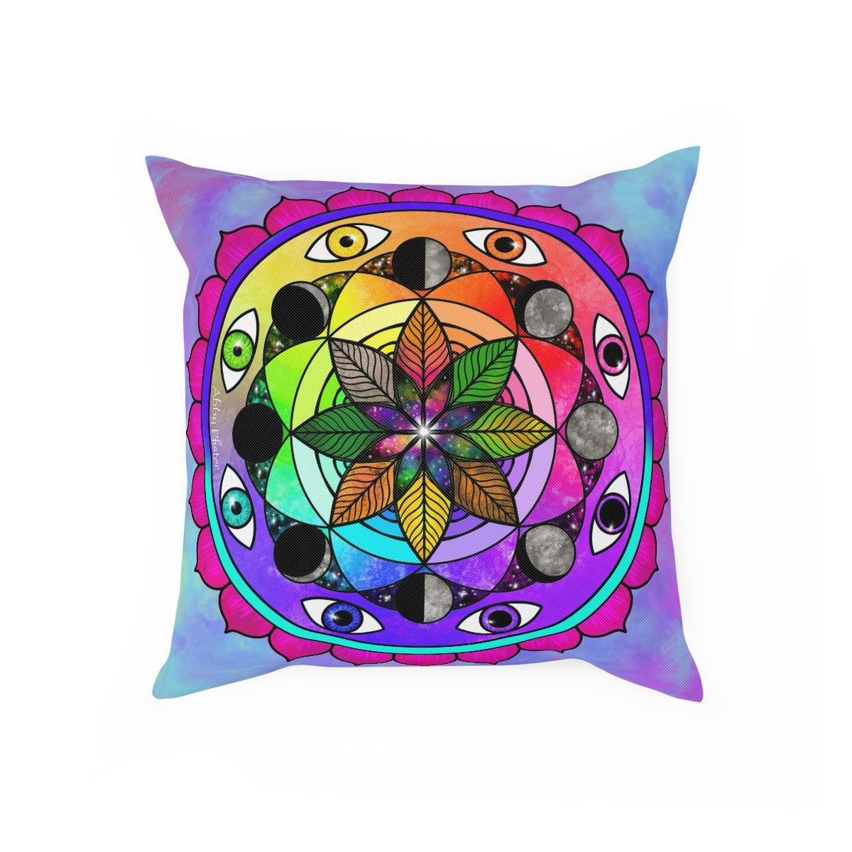 Rainbow Vision Mandala Cushion