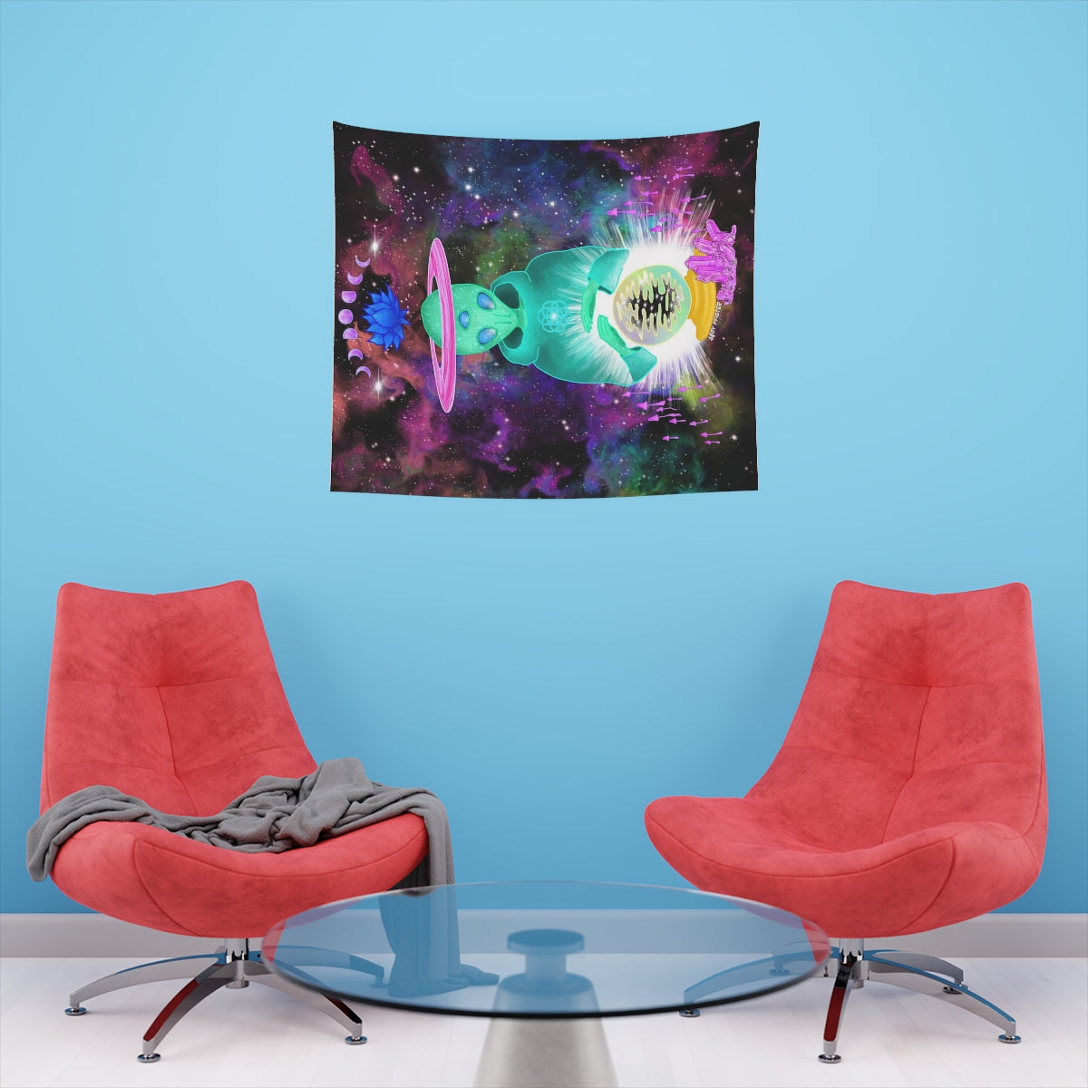 Ascended Alien  Wall Tapestry