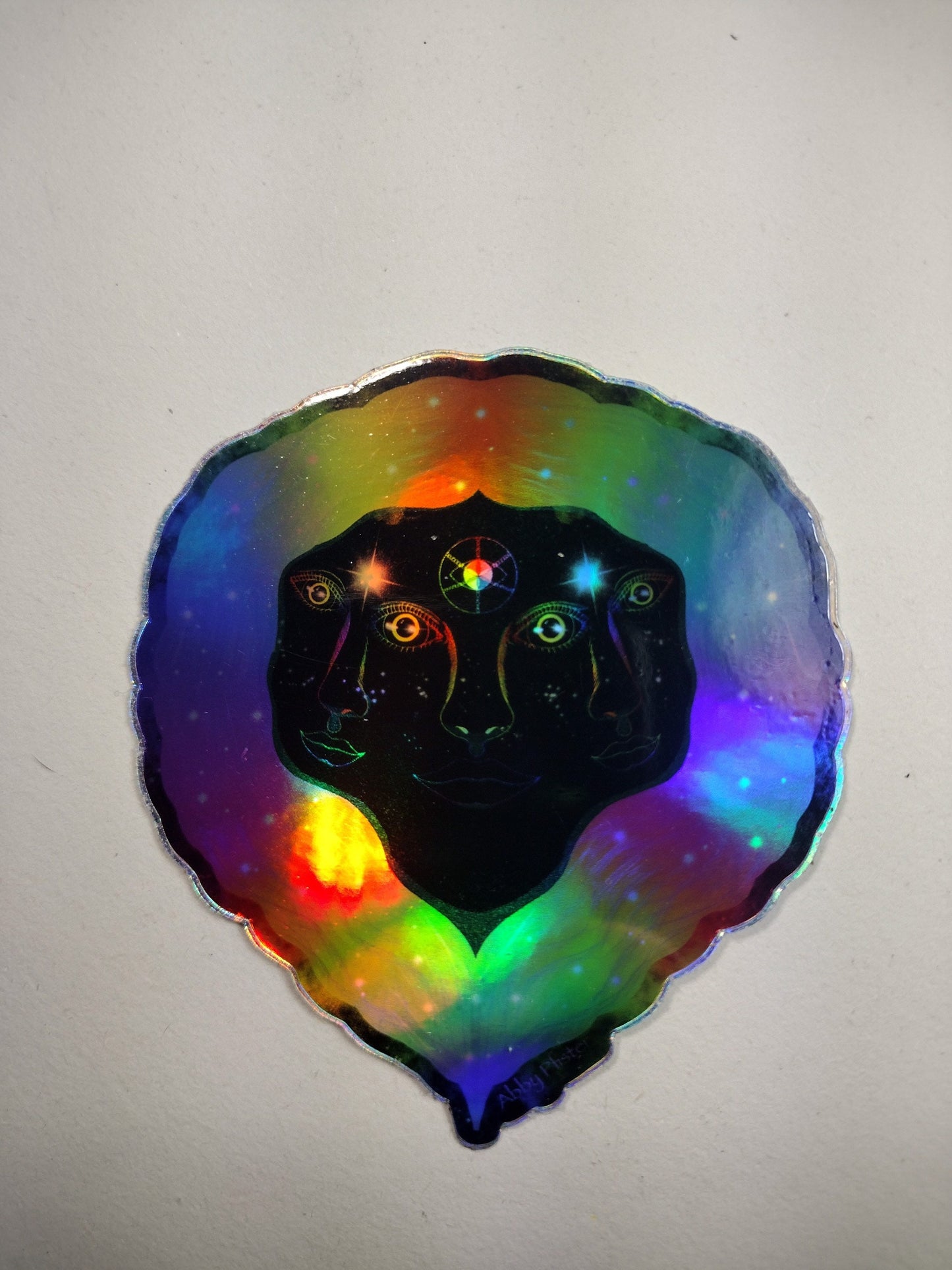 Holographic Rainbow Goddess Sticker