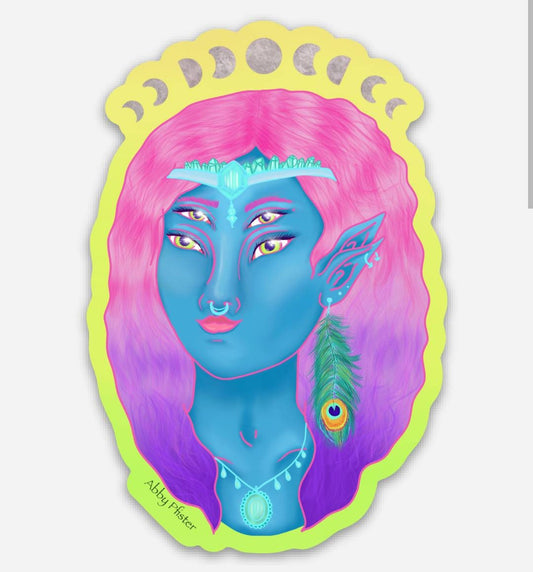 Alien Princess Sticker